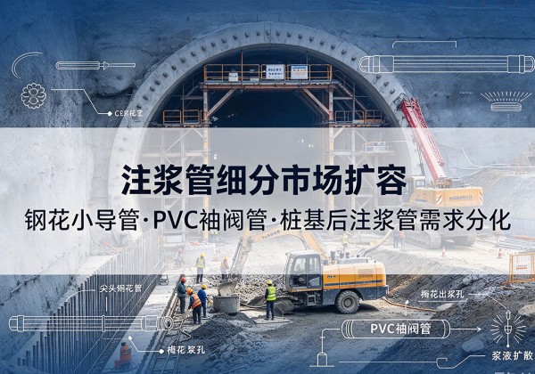 五指山注浆管细分市场扩容，隧道钢花小导管、PVC 袖阀管、桩基后注浆管需求分化